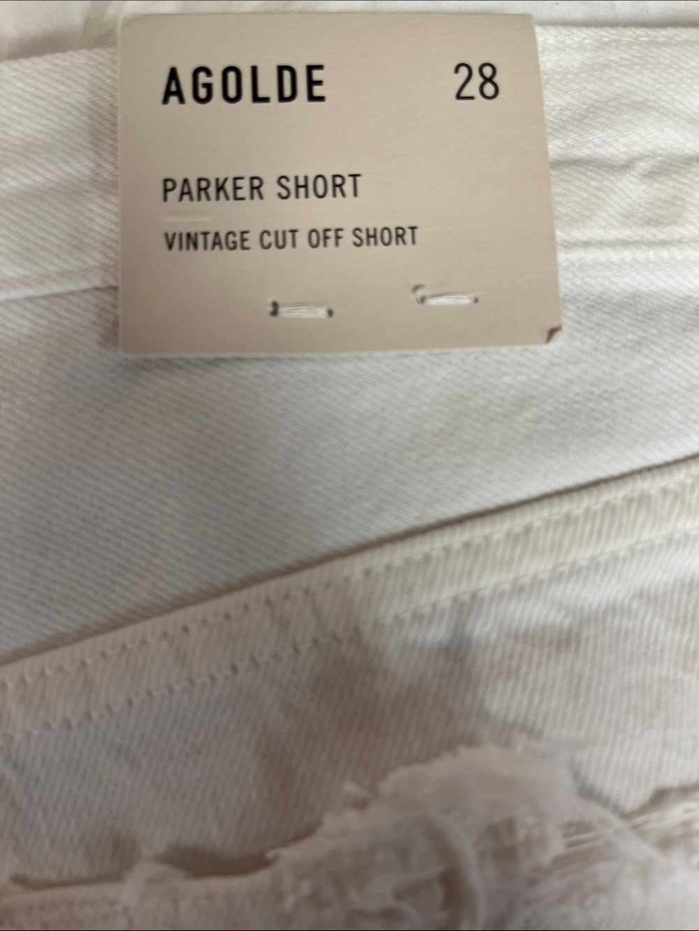 AGOLDE Parker Vintage Cut Off Shorts New 28 Dough - Picture 5 of 8